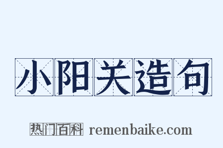小阳关造句是什么意思的图片